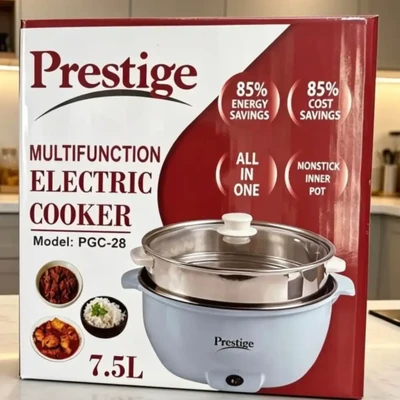 7.5 L Prestige Electric Multicooker multifunctional rice cooker frying pan nanstick cookware multi soup hotpot for kitchen